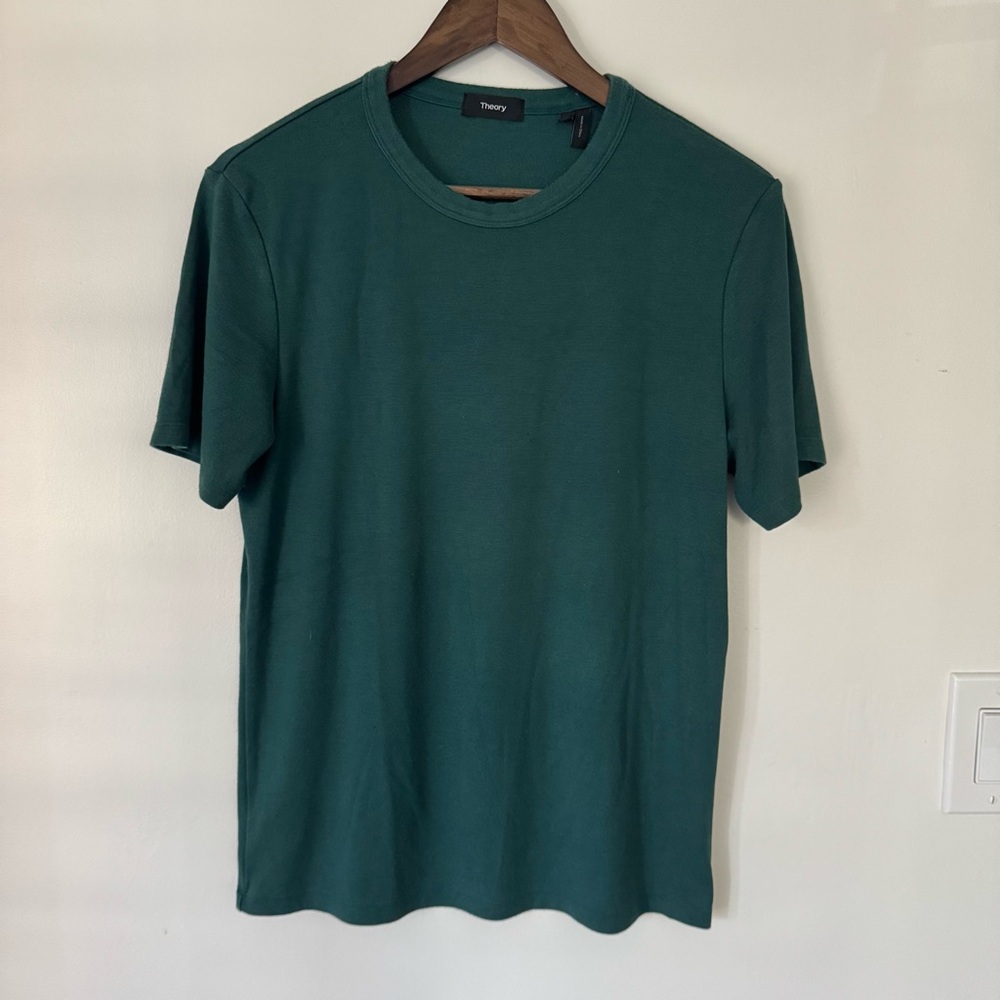 Theory Green Short Sleeve Jersey Tee